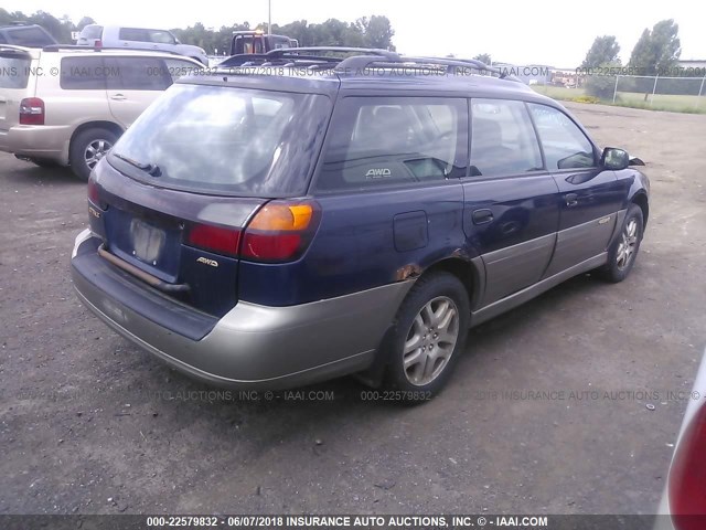 4S3BH675X36637548 - 2003 SUBARU LEGACY OUTBACK AWP BLUE photo 4