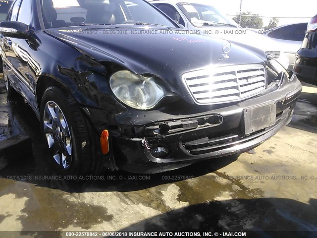 WDBRF64J35F576647 - 2005 MERCEDES-BENZ C 320 BLACK photo 6