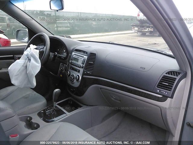 5NMSG73D47H113715 - 2007 HYUNDAI SANTA FE GLS GRAY photo 5