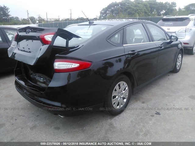 3FA6P0G76DR236690 - 2013 FORD FUSION S BLACK photo 4