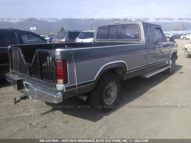 1FTHX25LXGKB76971 - 1986 FORD F250 GRAY photo 4