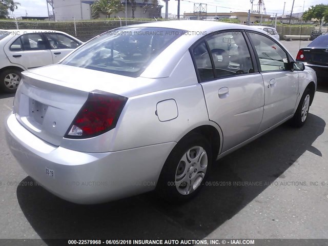 1G8AZ52F73Z110952 - 2003 SATURN ION LEVEL 2 SILVER photo 4
