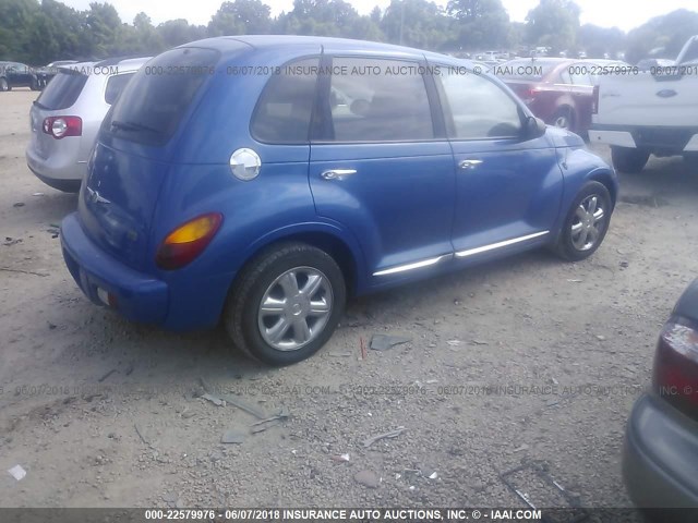 3C4FY58B54T242958 - 2004 CHRYSLER PT CRUISER TOURING BLUE photo 4