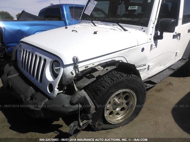 1C4HJWDG2GL185039 - 2016 JEEP WRANGLER UNLIMITE SPORT WHITE photo 6