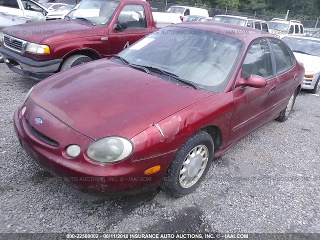 1FALP53S9TG284538 - 1996 FORD TAURUS LX RED photo 2