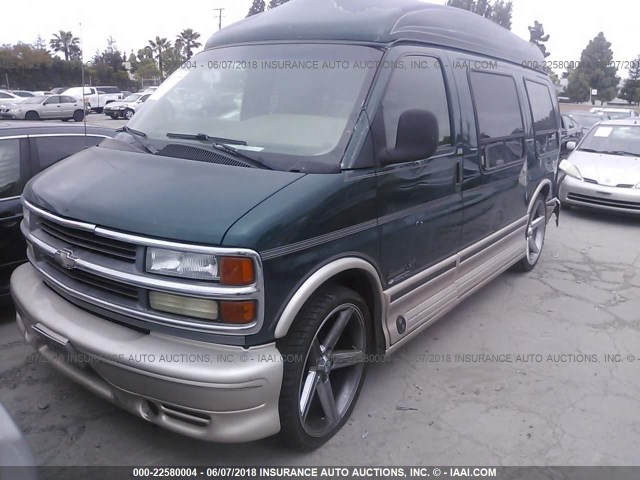 1GBFG15R9X1034014 - 1999 CHEVROLET EXPRESS G1500  GREEN photo 2