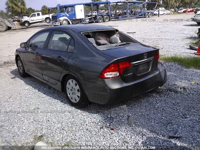 2HGFA1F33AH585542 - 2010 HONDA CIVIC VP GRAY photo 3