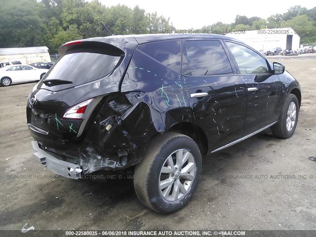 JN8AZ1MU7EW416584 - 2014 NISSAN Murano S/SL/SV/LE BLACK photo 4