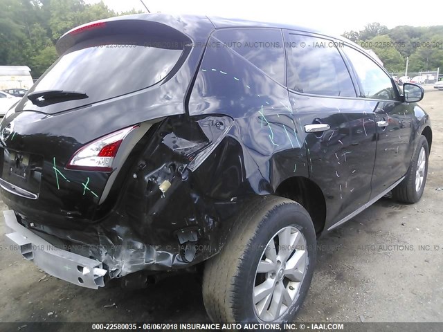 JN8AZ1MU7EW416584 - 2014 NISSAN Murano S/SL/SV/LE BLACK photo 6