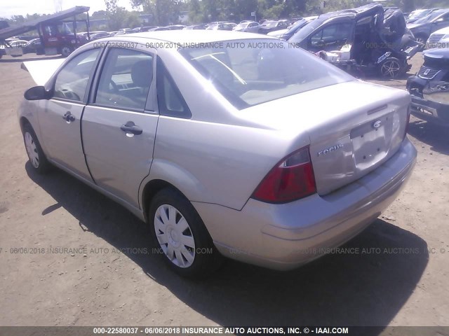 1FAFP34N57W345468 - 2007 FORD FOCUS ZX4/S/SE/SES 金色 照片 3