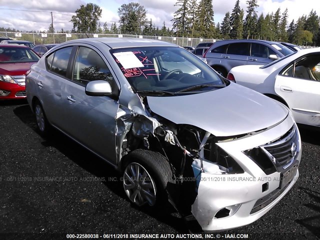 3N1CN7AP4CL898230 - 2012 NISSAN VERSA S/SV/SL SILVER photo 1