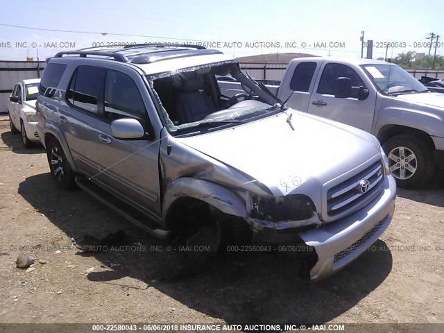 5TDZT38AX3S175404 - 2003 TOYOTA SEQUOIA LIMITED SILVER photo 1