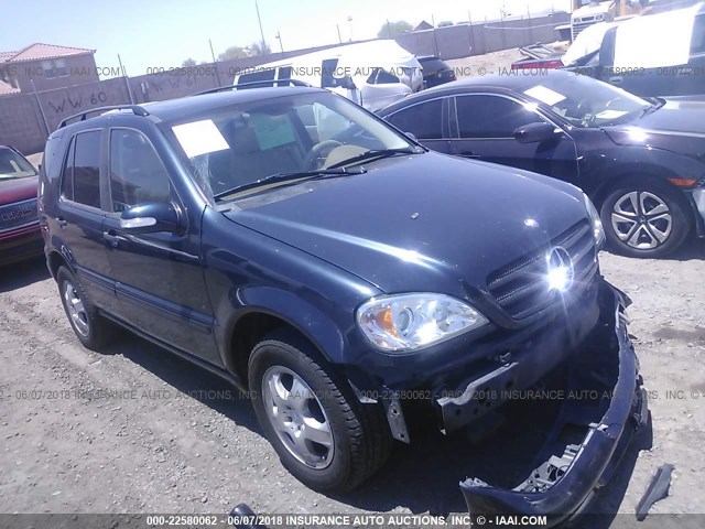 4JGAB57E03A436760 - 2003 MERCEDES-BENZ ML 350 BLUE photo 1