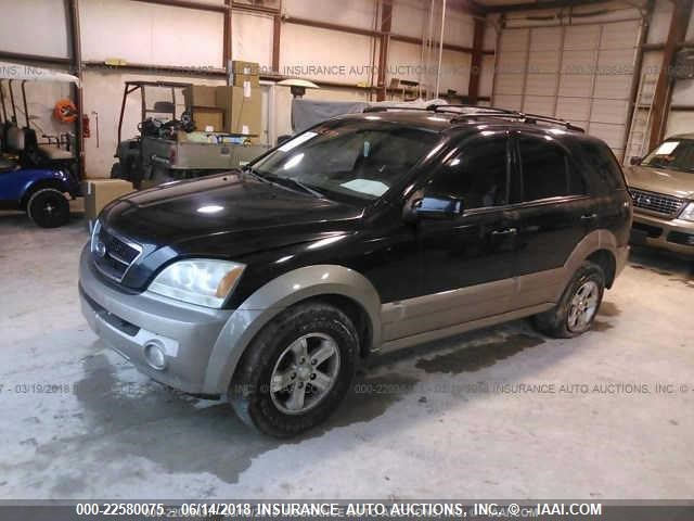 KNDJC733065581280 - 2006 KIA SORENTO EX/LX BLACK photo 2