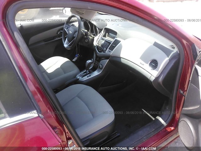 1G1PC5SBXE7266697 - 2014 CHEVROLET CRUZE LT RED photo 5