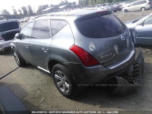 JN8AZ08W96W504625 - 2006 NISSAN MURANO SL/SE/S GRAY photo 3