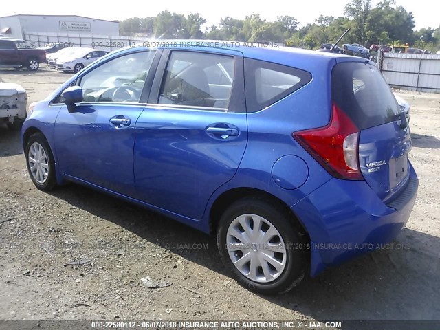 3N1CE2CP0FL387263 - 2015 NISSAN VERSA NOTE S/S PLUS/SV/SL/SR BLUE photo 3