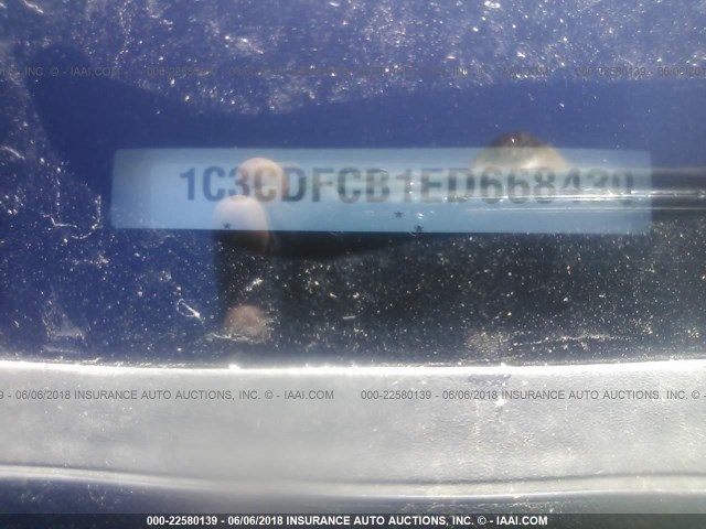 1C3CDFCB1ED668430 - 2014 DODGE DART LIMITED BLUE photo 9