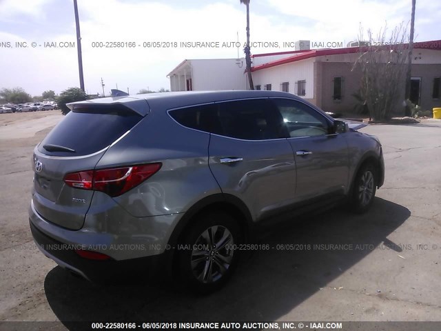 5XYZU3LB9DG093143 - 2013 HYUNDAI SANTA FE SPORT  GRAY photo 4