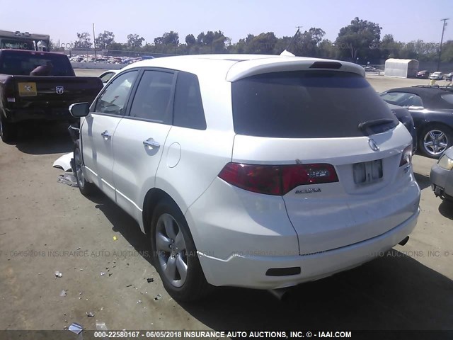 5J8TB18508A007406 - 2008 ACURA RDX TECHNOLOGY WHITE photo 3