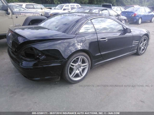 WDBSK71F47F126592 - 2007 MERCEDES-BENZ SL 550 BLACK photo 4