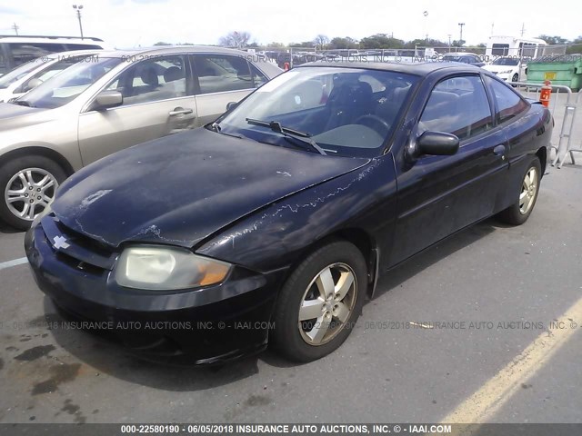 1G1JF12F947203579 - 2004 CHEVROLET CAVALIER LS BLACK photo 2