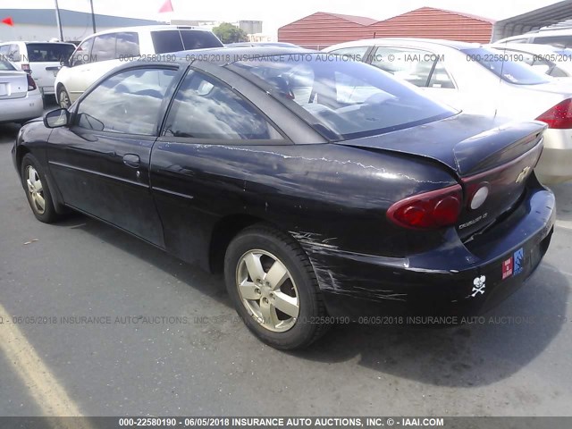 1G1JF12F947203579 - 2004 CHEVROLET CAVALIER LS BLACK photo 3