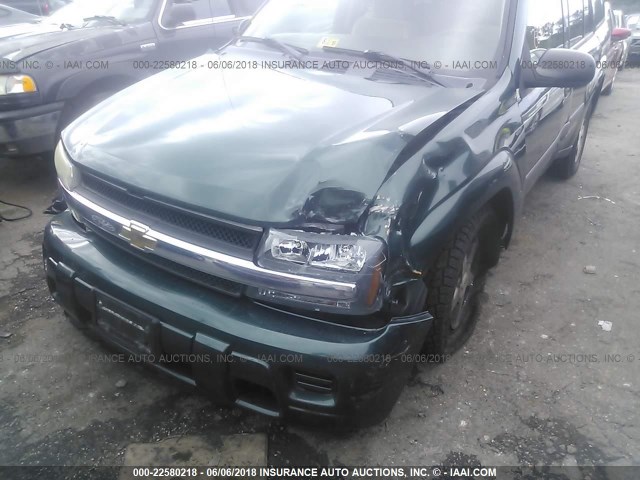 1GNDT13S752252097 - 2005 CHEVROLET TRAILBLAZER LS/LT GREEN photo 6