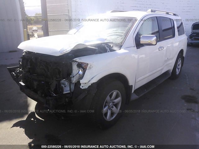 5N1BA0ND6CN621960 - 2012 NISSAN ARMADA SV/SL/PLATINUM WHITE photo 2