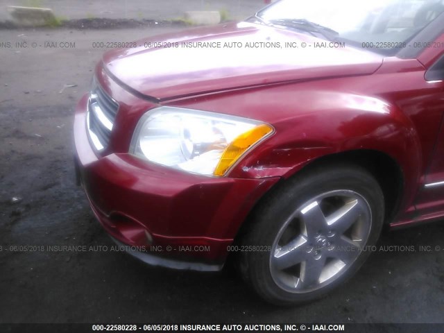 1B3HE78K77D556166 - 2007 DODGE CALIBER R/T RED photo 6