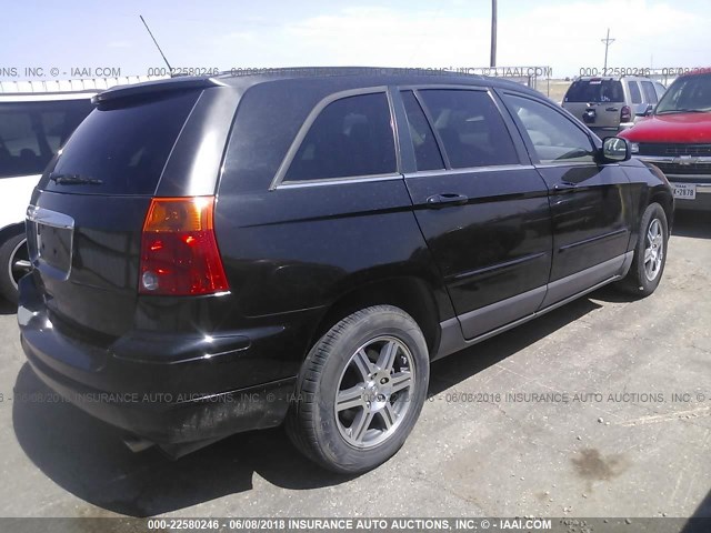 2A8GM68X38R638888 - 2008 CHRYSLER PACIFICA TOURING BLACK photo 4