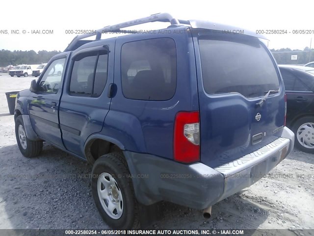 5N1ED28Y41C546201 - 2001 NISSAN XTERRA XE/SE BLUE photo 3