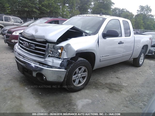 1GTR2VE75CZ355119 - 2012 GMC SIERRA K1500 SLE SILVER photo 2