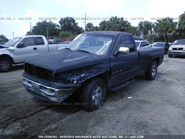 1B7HC16Y8TJ197690 - 1996 DODGE RAM 1500 BLACK photo 2