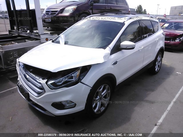 1FMCU9J97HUC51701 - 2017 FORD ESCAPE TITANIUM WHITE photo 2