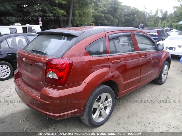 1B3CB4HA9AD619364 - 2010 DODGE CALIBER SXT ORANGE photo 4