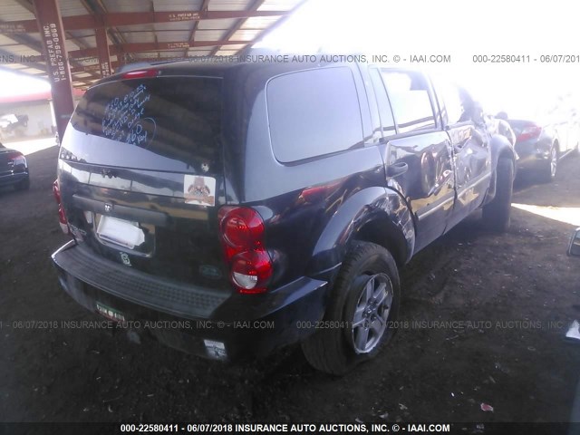 1D8HD48K27F542472 - 2007 DODGE DURANGO SLT BLACK photo 4