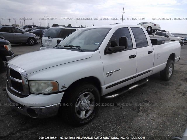 3D7KR28C85G851383 - 2005 DODGE RAM 2500 ST/SLT WHITE photo 2