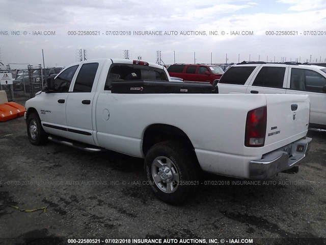 3D7KR28C85G851383 - 2005 DODGE RAM 2500 ST/SLT WHITE photo 3