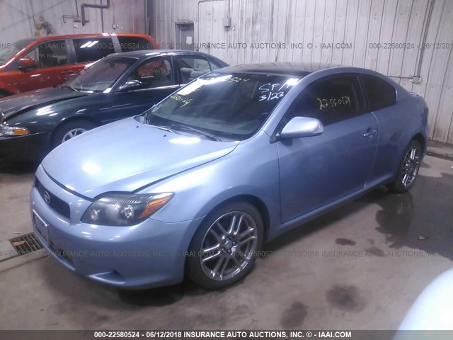 JTKDE3B76A0303504 - 2010 TOYOTA SCION TC Light Blue photo 2