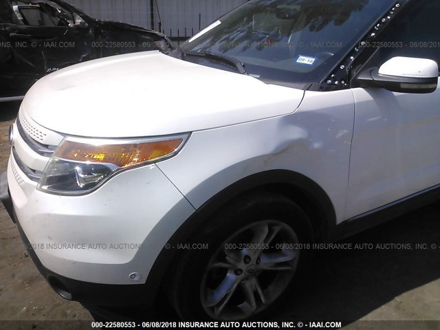 1FMHK7F83BGA82248 - 2011 FORD EXPLORER LIMITED WHITE photo 6