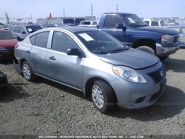 3N1CN7AP8CL857132 - 2012 NISSAN VERSA S/SV/SL GRAY photo 1