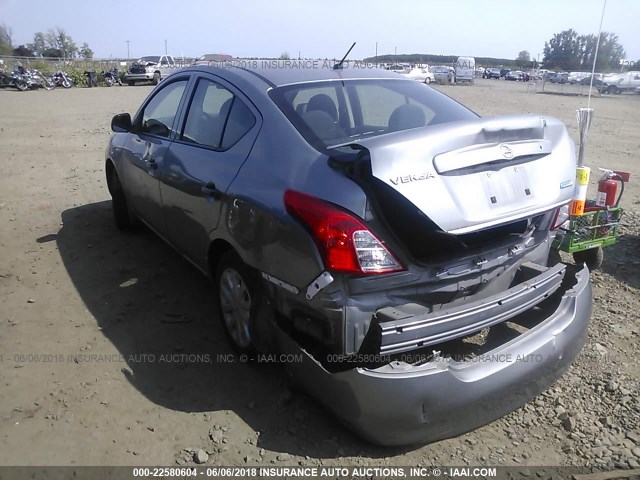 3N1CN7AP8CL857132 - 2012 NISSAN VERSA S/SV/SL GRAY photo 3