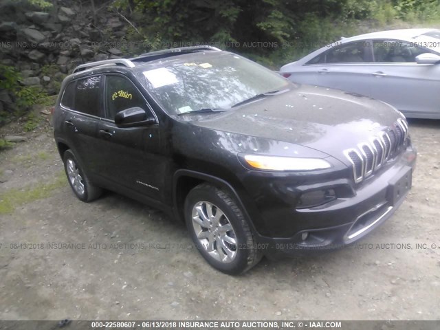 1C4PJMDB9EW240537 - 2014 JEEP CHEROKEE LIMITED BLACK photo 1