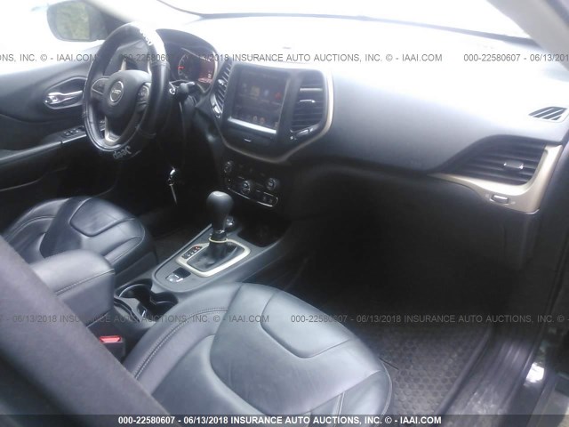 1C4PJMDB9EW240537 - 2014 JEEP CHEROKEE LIMITED BLACK photo 5