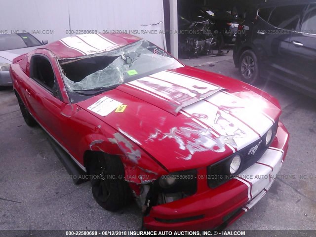 1ZVFT80N575347359 - 2007 FORD MUSTANG RED photo 1