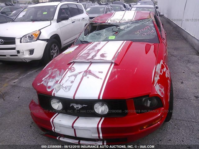 1ZVFT80N575347359 - 2007 FORD MUSTANG RED photo 6