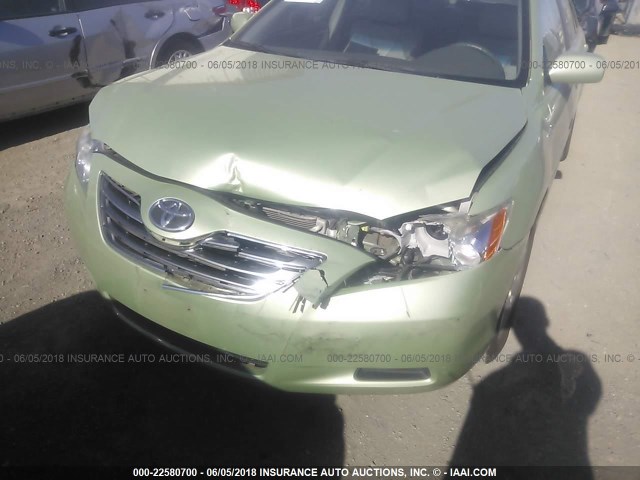 4T1BB46K28U031351 - 2008 TOYOTA CAMRY HYBRID GREEN photo 6