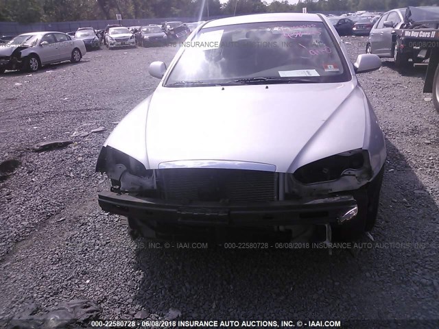 KMHDN46D86U257120 - 2006 HYUNDAI ELANTRA GLS/GT/LIMITED SILVER photo 6