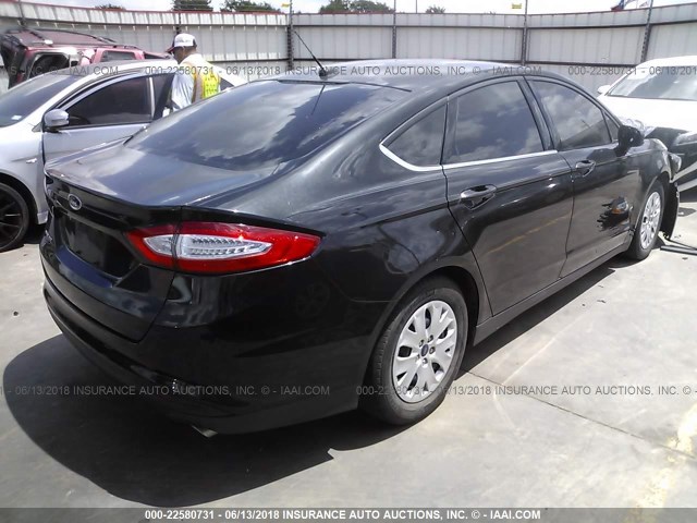 1FA6P0G72E5381374 - 2014 FORD FUSION S BLACK photo 4